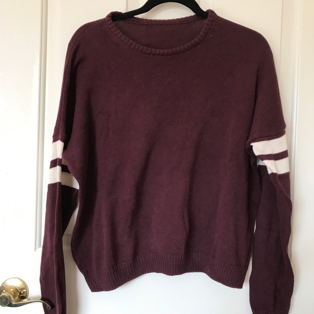 Maroon Brandy Melville Varsity Sweater